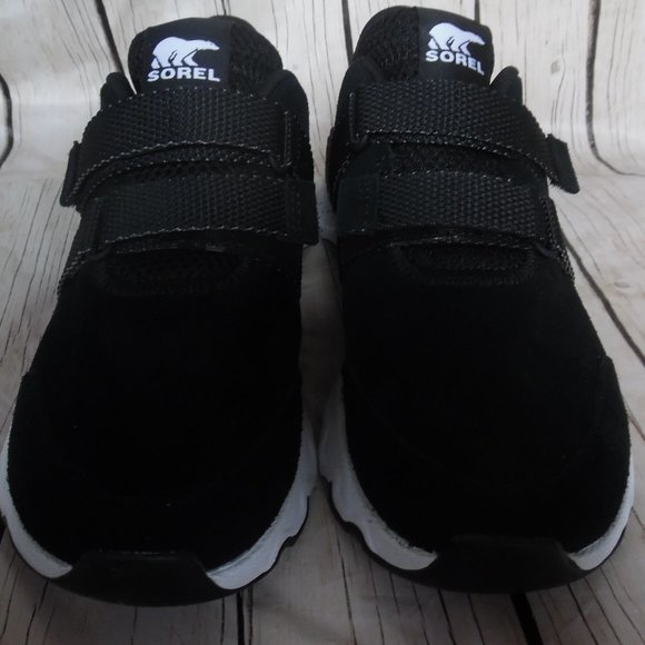 Sorel Kinetic Lite Strap Black Suede Casual Logo Running Cushion Sneakers Shoes - Picture 4 of 16